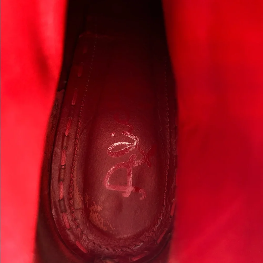 Red Snake Print High Heel Ankle Boots - Picture 8 of 10